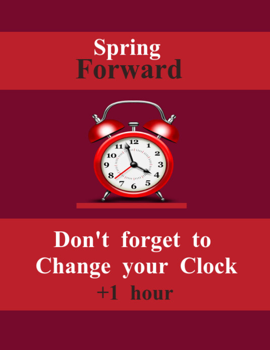 Typographic Spring Forward Flyer (us Letter) Template | PosterMyWall