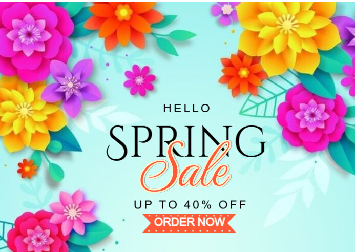 Typographic Spring Sale Postcard Template | PosterMyWall