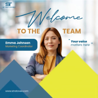 Typographic Square video Geometric Welcome template