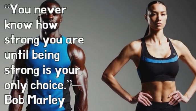 Typographic Strength & Ability Quote Youtube Thumbnail template
