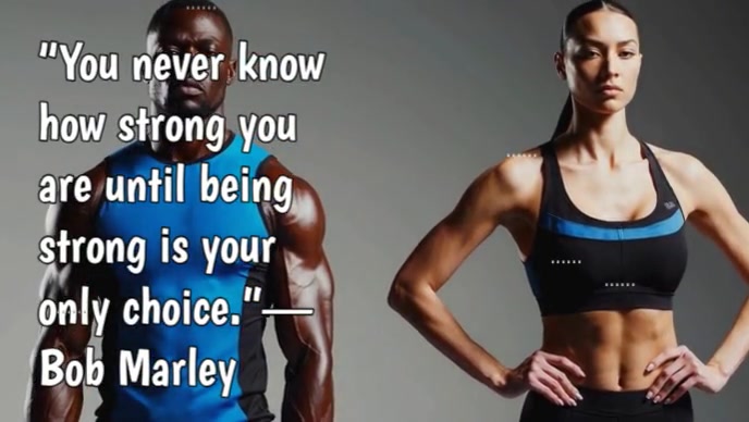 Typographic Strength & Ability Quote Youtube Thumbnail template