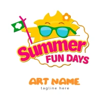 Typographic Summer Equinox Logo 徽标 template