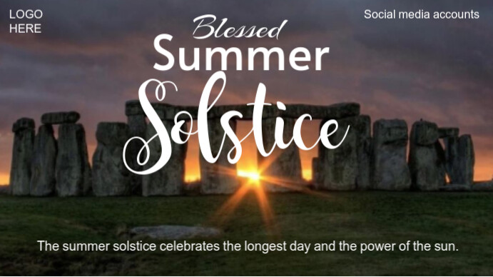 Typographic Summer Solstice  Youtube Thumbnail template