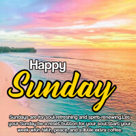 Typographic Sunday Worship Instagram Post template