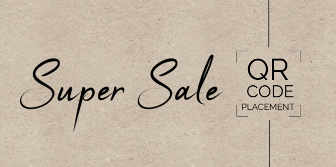Typographic Super Sale Qr Code Scanning Templates  Eventbrite Banner
