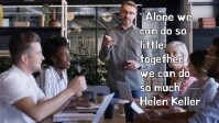 Typographic Teamwork & Collaboration Quote Youtube Thumbnail template
