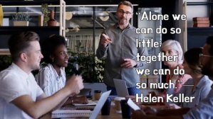 Typographic Teamwork & Collaboration Quote Youtube Thumbnail YouTube-miniature template
