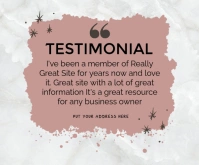 Typographic Testimonials  Medium Rectangle template