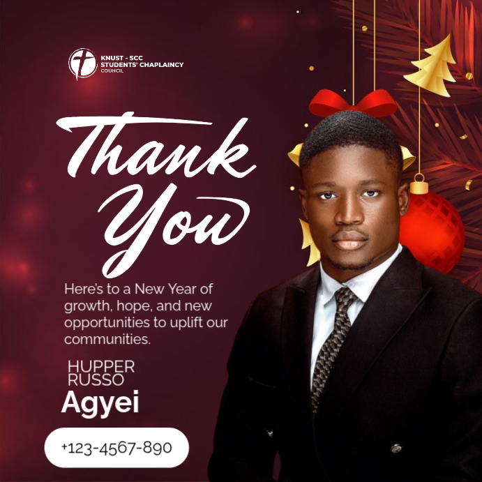Typographic Thank You Flyer Instagram Post Template | PosterMyWall
