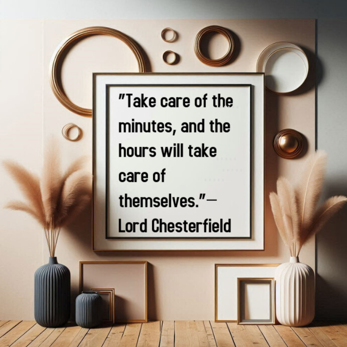 Typographic Time Management Quote Instagram Post Template | PosterMyWall