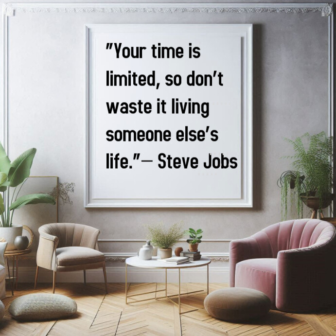 Typographic Time Management Quote Instagram Post Template | PosterMyWall