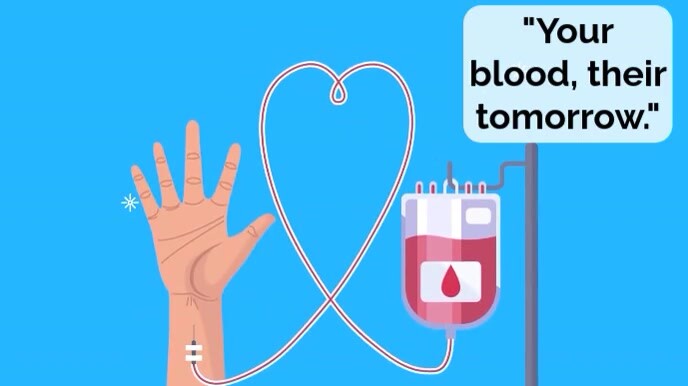 Typographic World Blood Donor Day  Digital Display (16:9) template