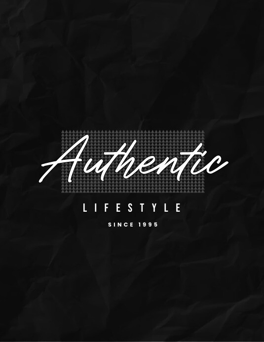 Authentic Typography Typography Authentic T Shirt Pamflet (letter Template | PosterMyWall