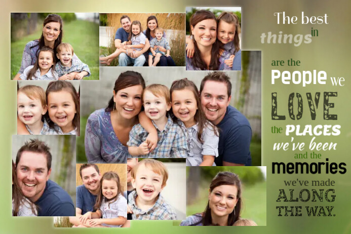 Typography Family Collage template Iphosta