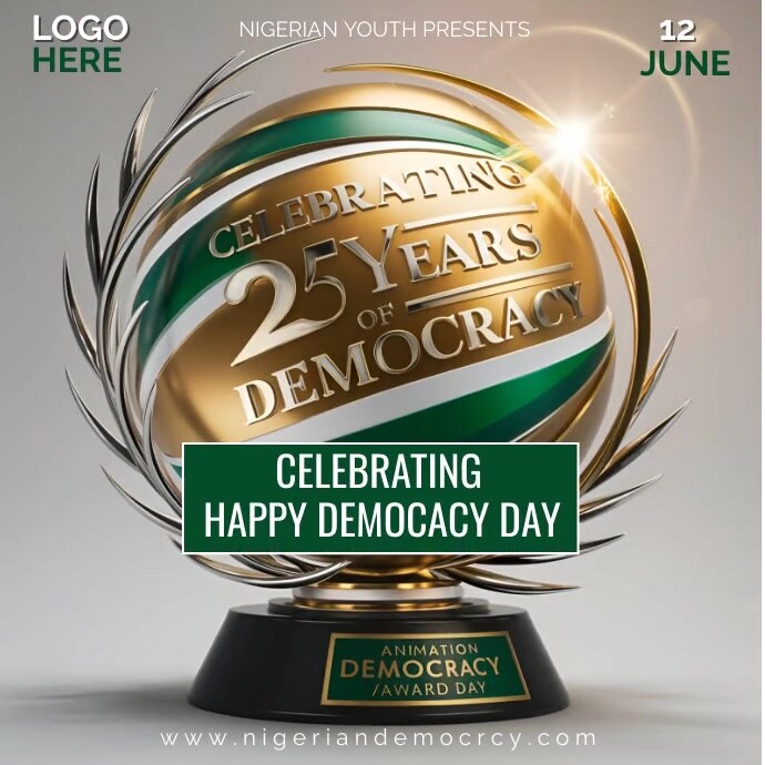 Typography Happy Democracy Day Instagram Post Template | PosterMyWall