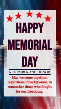 Typography Happy Memorial Day Video Instagram template