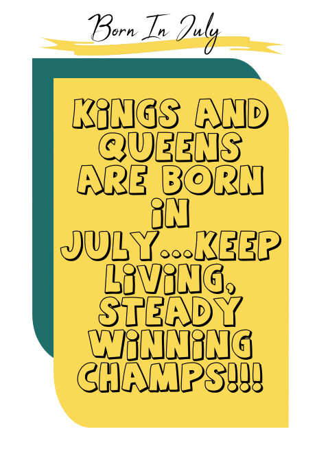 Typography July Born  Poster template