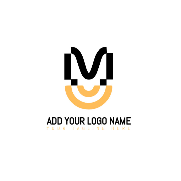 Typography/logotype/initial Letter/aesthetic/classy/elegant/identity/symbol/simple/yellow/black Logo template