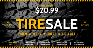 TIRE SALE BANNER delt Facebook-billede template
