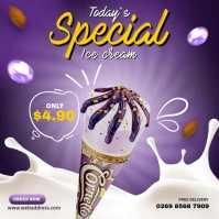 Ube Cone Ice Cream Quadrato (1:1) template