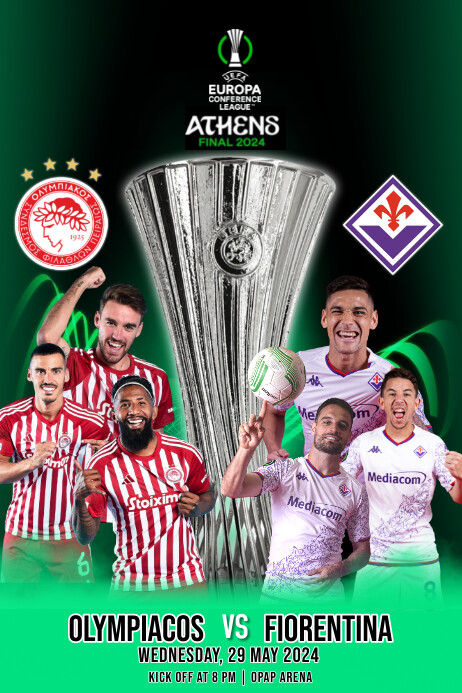 Ballon Molten Finale Conference League 2024 - AEK Arena - Olympiakos Vs Fiorentina