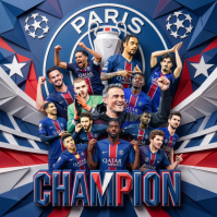UEFA Champions League Winner Instagram Plasing template