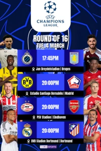 UEFA CHAMPIONS LEAGUE Poster template