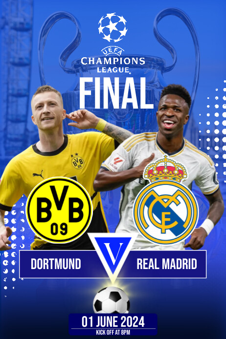 UEFA CHAMPIONS LEAGUE FINAL 2024 Poster template