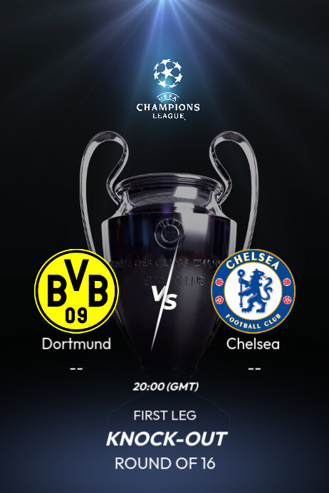 Fixture Poster UEFA Champions League 2023 Fixture Poster Template | PosterMyWall
