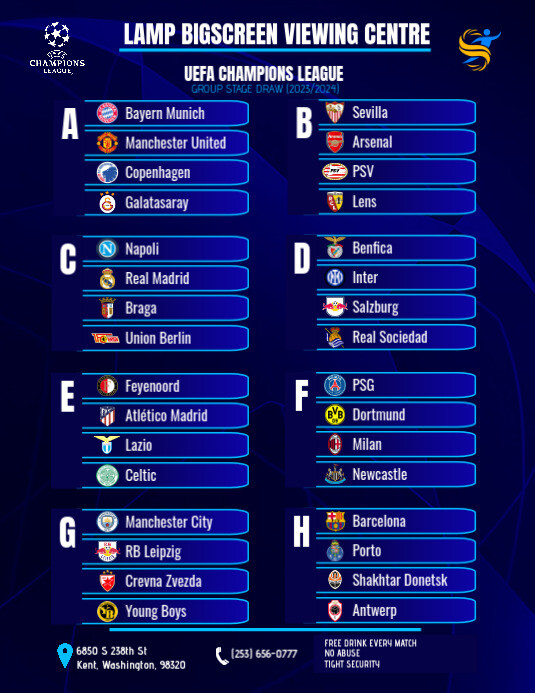 Champions League 2025 Group Stage Draw