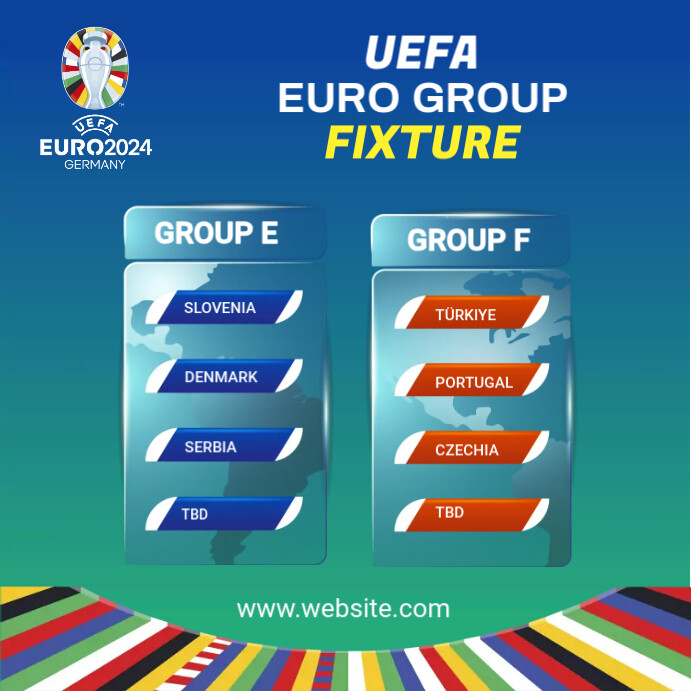 Uefa Euro Group Fixture Template | PosterMyWall