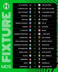 UEFA EUROPA CONFERENCE LEAGUE FIXTURE Instagram Portrait template