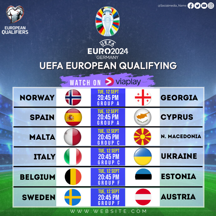 UEFA EUROPEAN QUALIFYING 2025 Template PosterMyWall