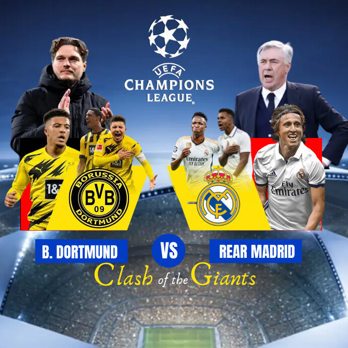 Modèle UEFA soccer champions league final game poste | PosterMyWall