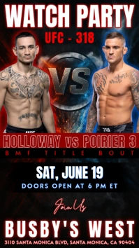 UFC 318: Holloway vs Poirier 3 MMA Watch Party Instagram Post Template