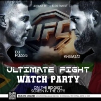ufc 319 watch party event square design template Quadrado (1:1)