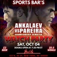 UFC 320: Megomed Ankaleav vs Alex Pereira MMA Championship Watch Party Instagram Post Template Instagram-Beitrag