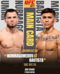 UFC 321 maint Card Umar Nurmagomedov vs Mario Bautista Instagram Portrait template