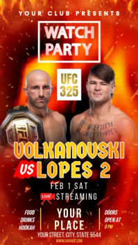 Ufc 325 Watch Party : Alexander Volkanovski Vs Diego Lopes Instagram Story template