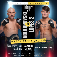 Ufc 325 Watch Party : Volkanovski Vs Lopes Instagram Post template