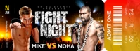 Ufc fight night event printable ticket templates Couverture Facebook