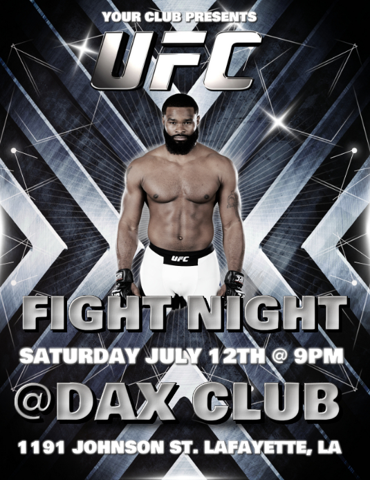 UFC FIGHT NIGHT FLYER TEMPLATE PosterMyWall