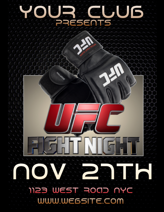 UFC FLYERS Template PosterMyWall