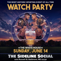 UFC White House Freedom 250 Watch Party Instagram Post template