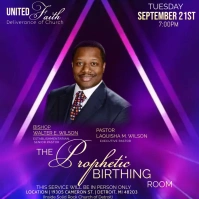 UFDC FLYER REVIVAL , prophetic and prayer ser Quadrat (1:1) template