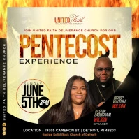 UFDC Pentecost Flyer Квадрат (1 : 1) template