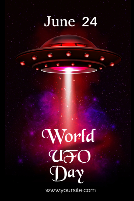 UFO day Poster template