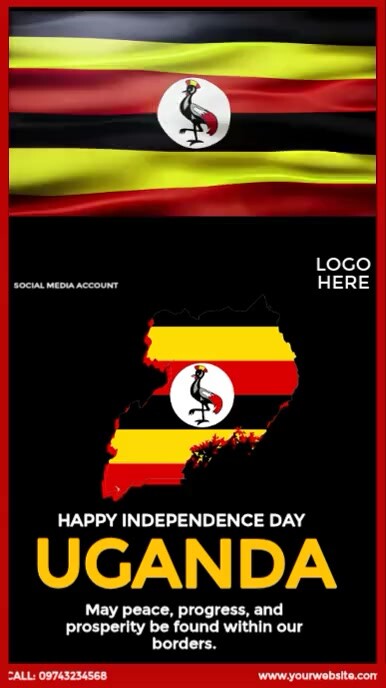 Modèle Uganda Independence Day wishes | PosterMyWall