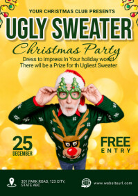 ugly sweater,event,sale A5 template