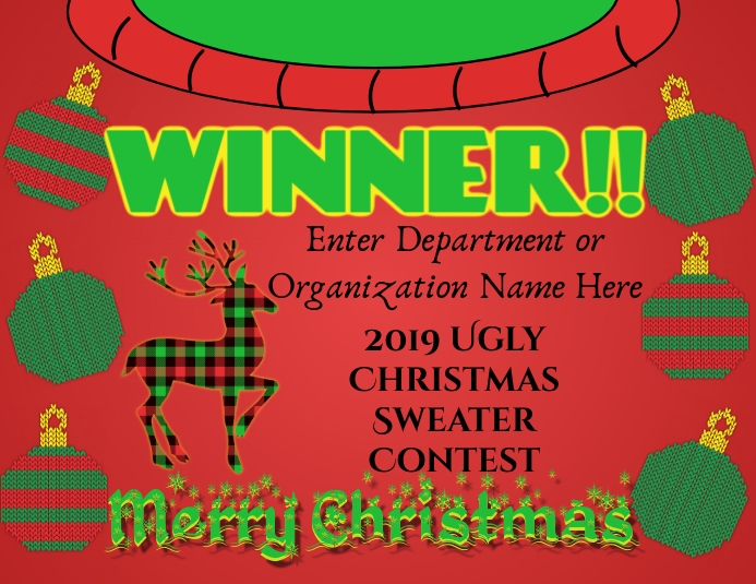 Ugly Sweater Award Template | PosterMyWall ugly-sweater-award-template-postermywall